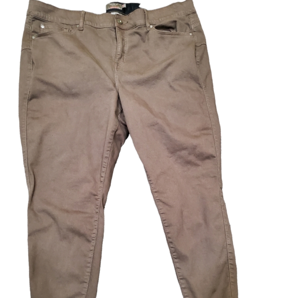 Torrid bombshell skinny olive green jeans